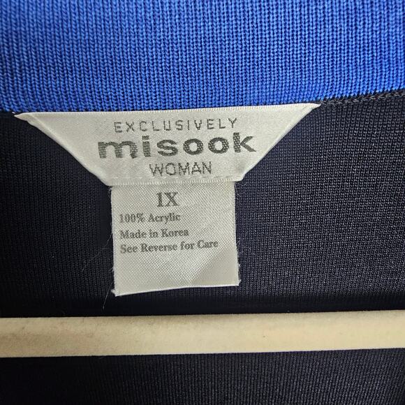 Exclusively Misook Cardigan Women 1X Open Front Career Dressy Classic Minimalist - Picture 6 of 8